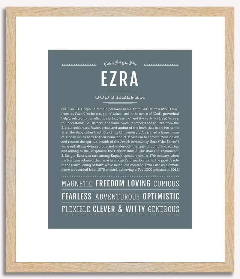 Ezra (female) | Name Art Print