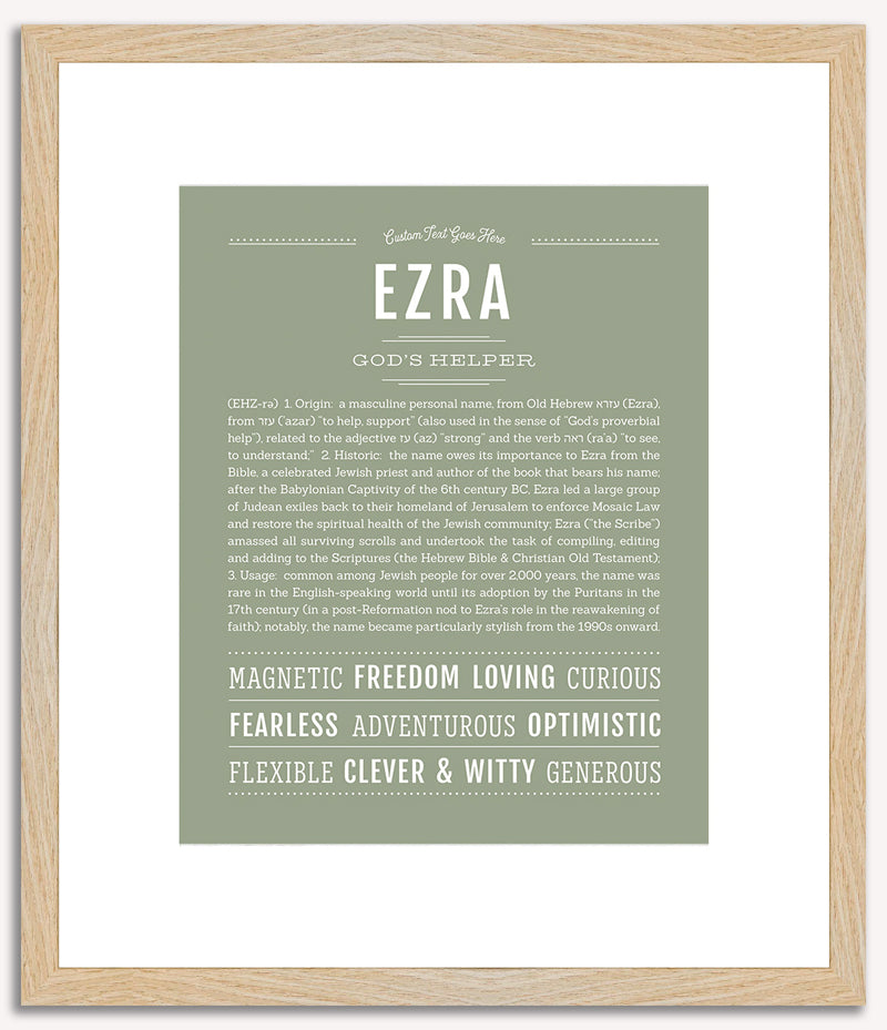 Ezra (male) | Name Art Print