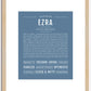 Ezra (female) | Name Art Print