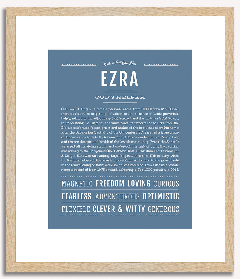 Ezra (female) | Name Art Print