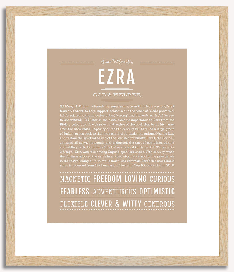 Ezra (female) | Name Art Print