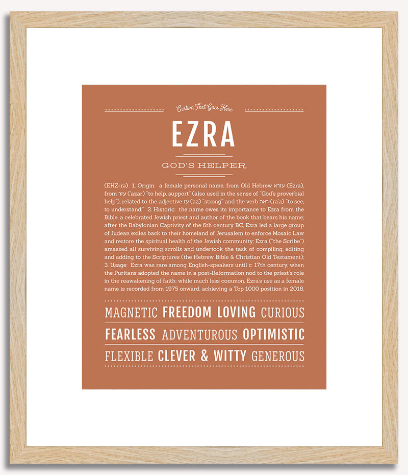 Ezra (female) | Name Art Print