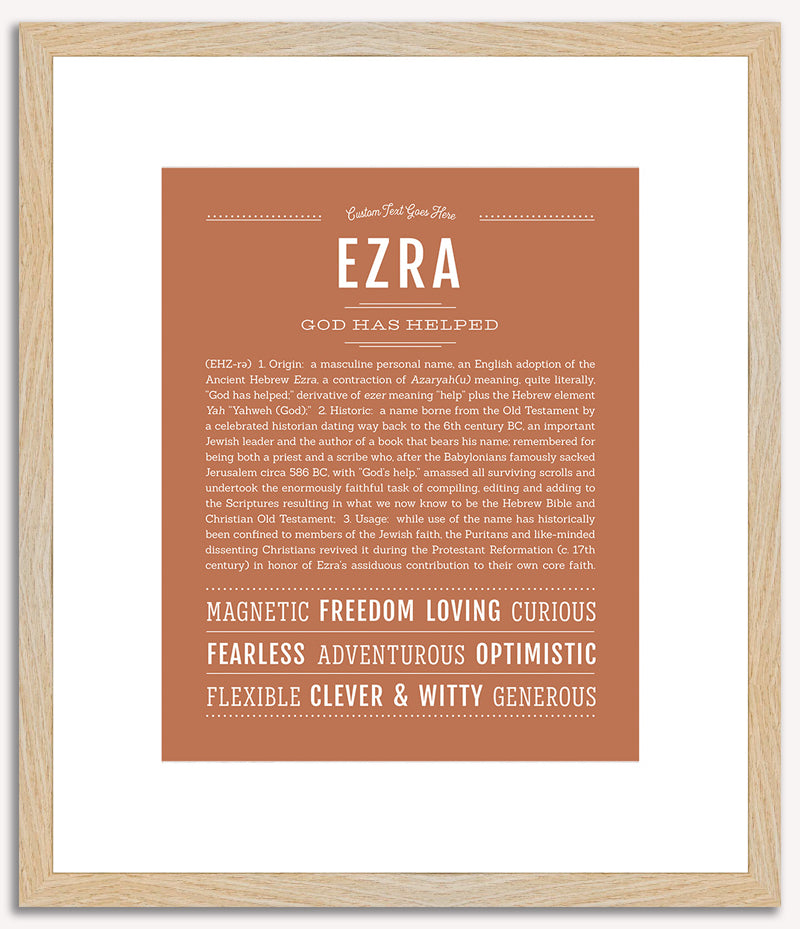 Ezra (male) | Name Art Print