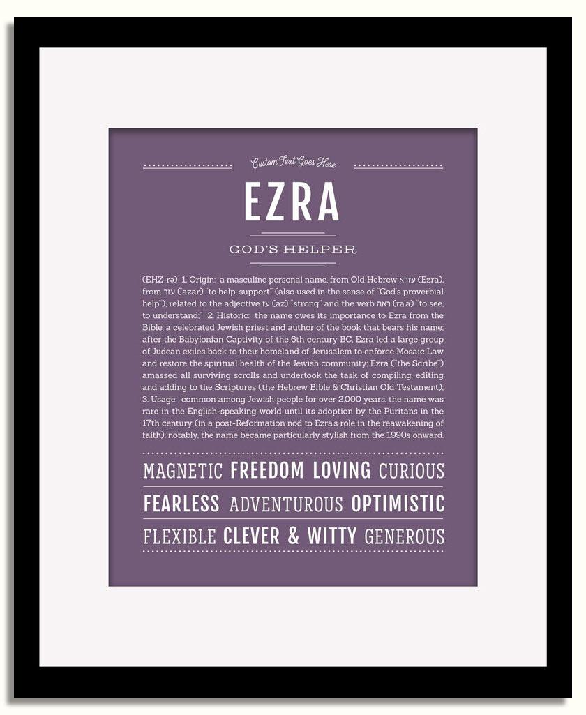 Frame Options | Deep Purple | Black Frame, Matted