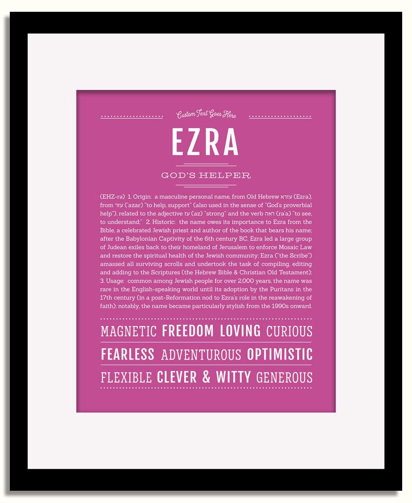 Frame Options | Dark Pink | Black Frame, Matted