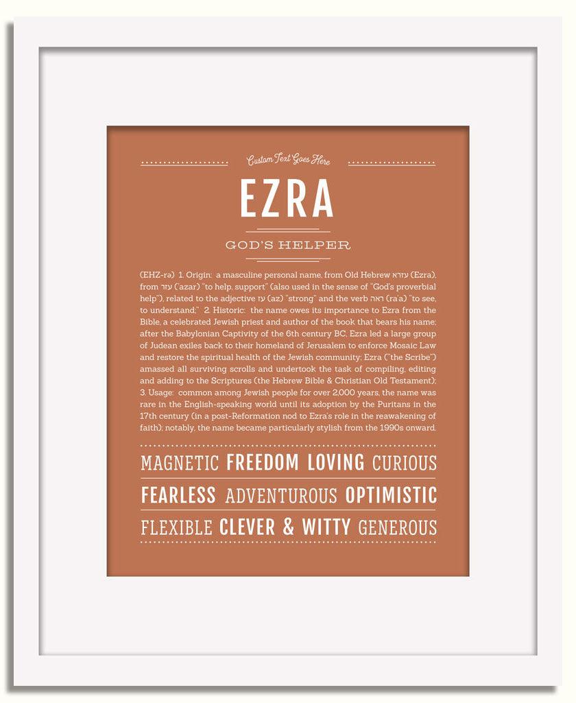 Frame Options | Terra Cotta | White Frame, Matted