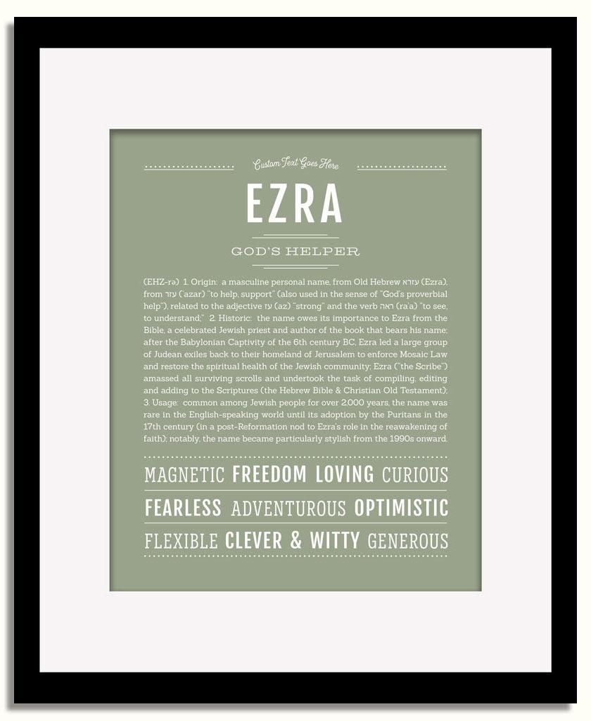 Frame Options | Sage | Black Frame, Matted