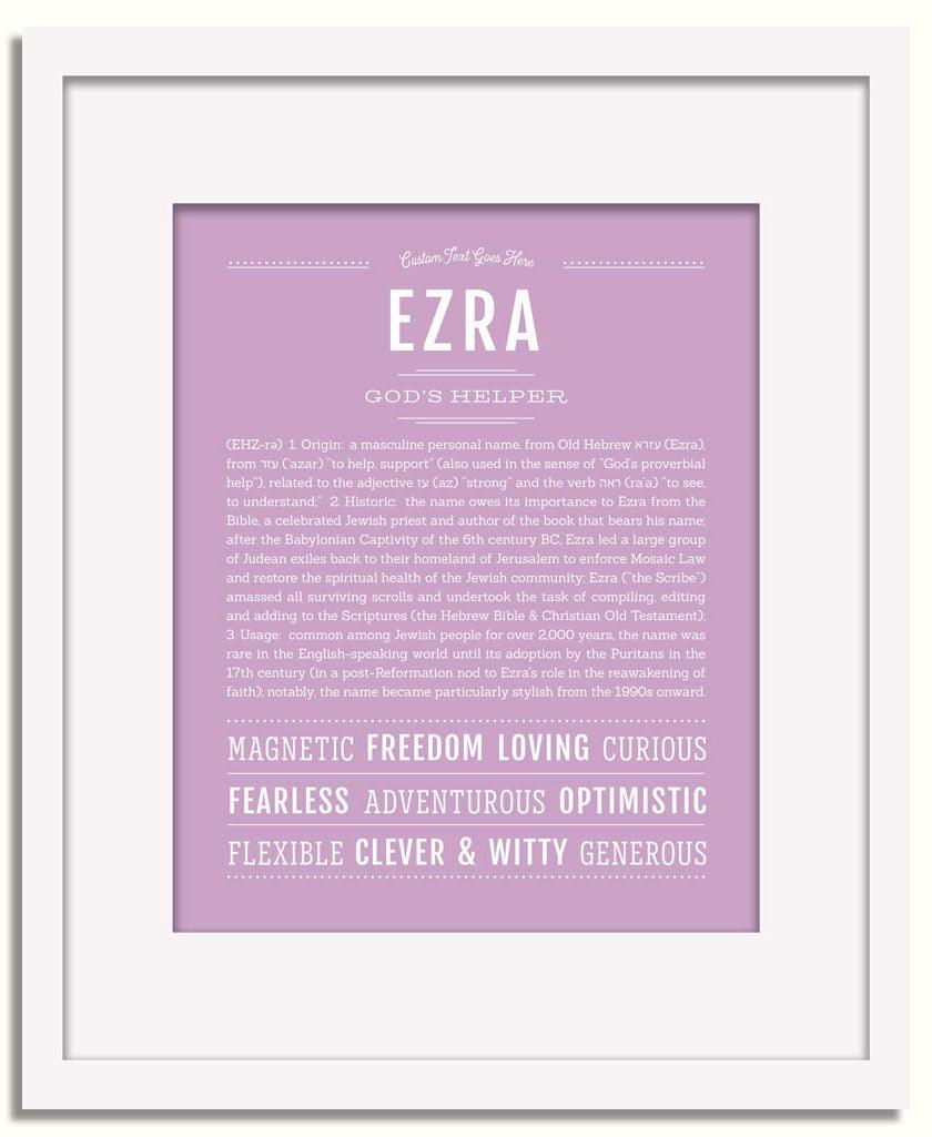 Frame Options | Lilac | White Frame, Matted