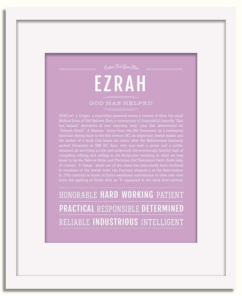 Frame Options | Lilac | White Frame, Matted