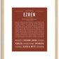 Ezren | Name Art Print