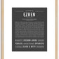 Ezren | Name Art Print