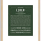 Ezren | Name Art Print