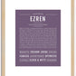 Ezren | Name Art Print