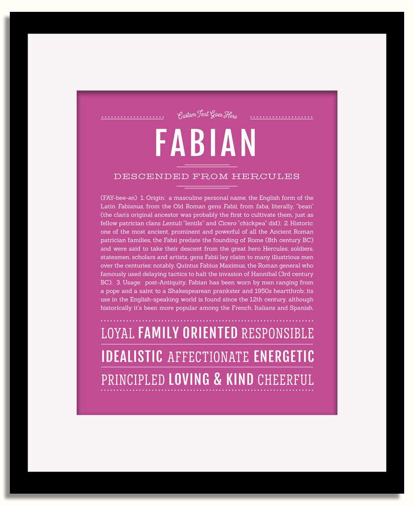 Frame Options | Dark Pink | Black Frame, Matted