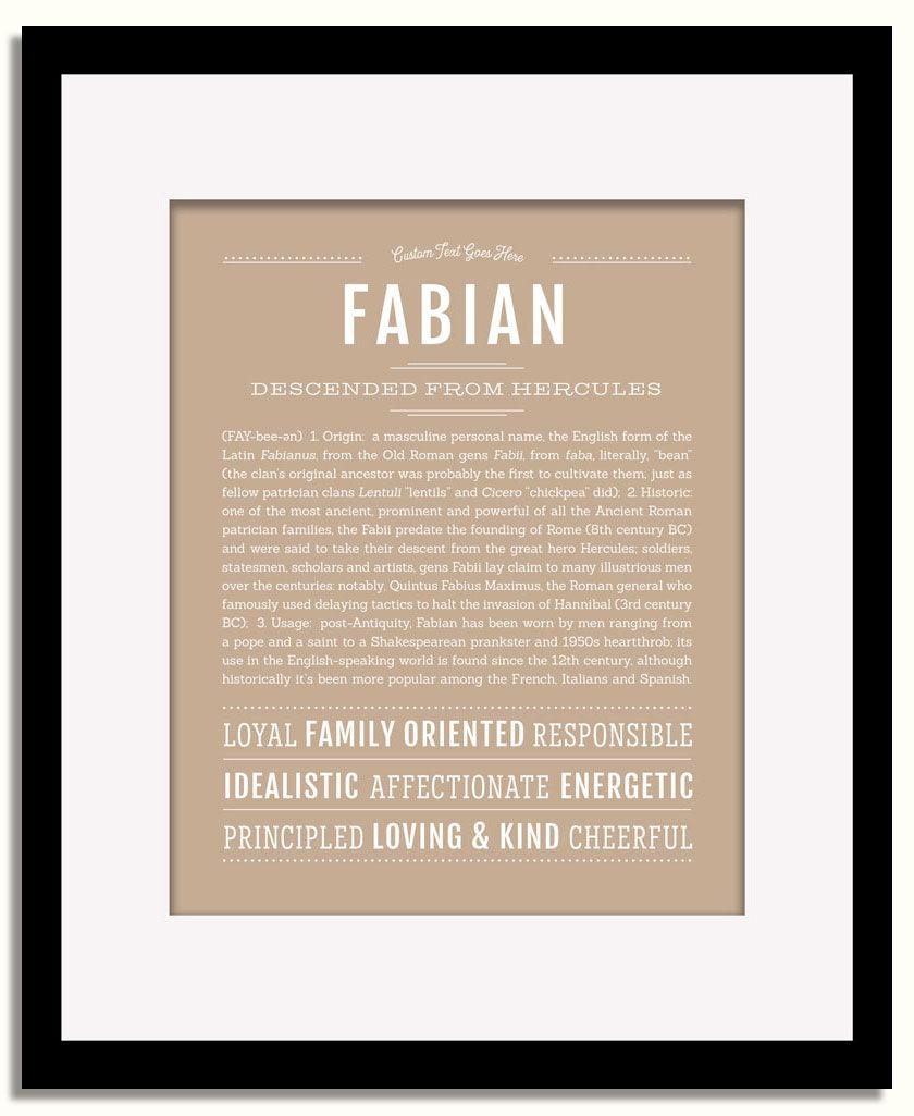 Frame Options | Tan | Black Frame, Matted