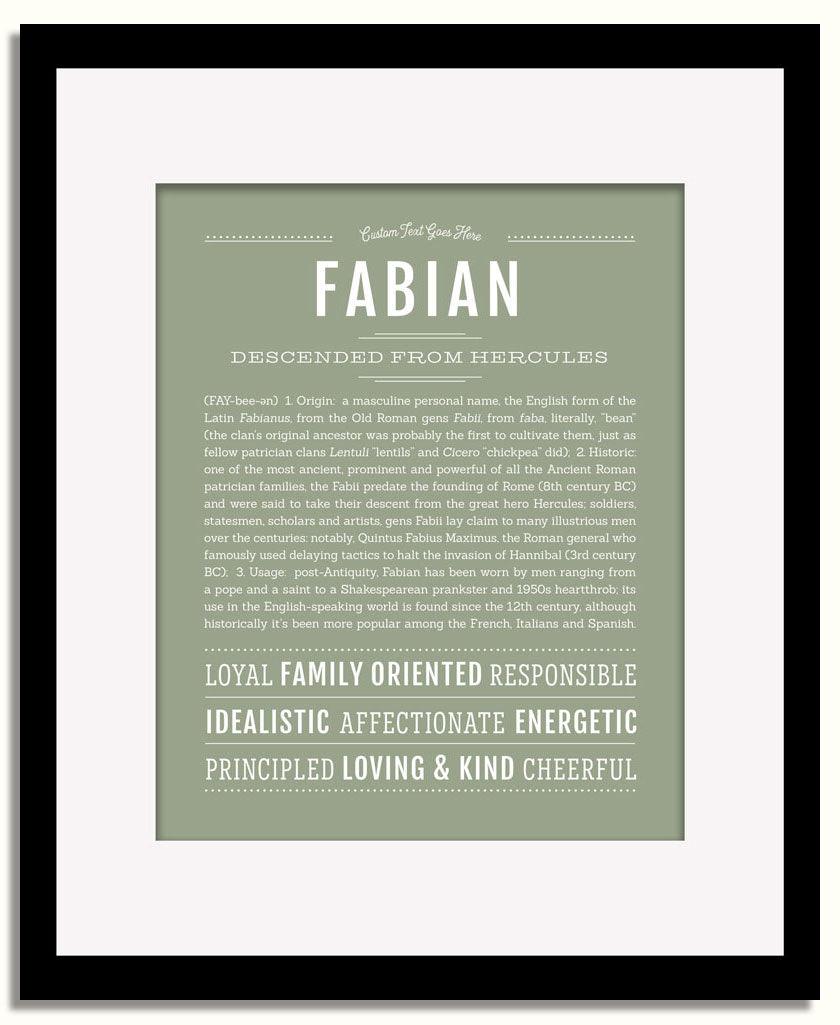 Frame Options | Sage | Black Frame, Matted