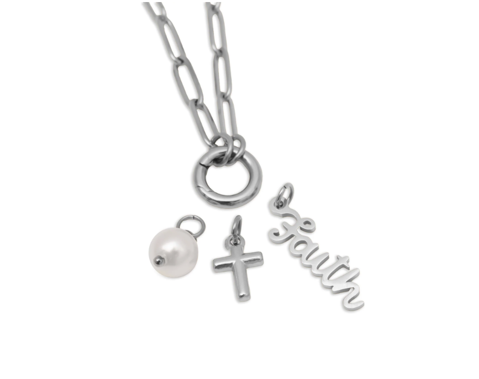 Faith Necklace – Pearl & Cross Charm