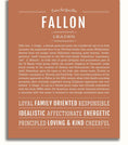 Fallon Personalized Name Meaning Art Prints β Name Stories