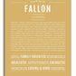 Fallon | Name Art Print – Name Stories