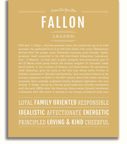 Fallon | Name Art Print – Name Stories