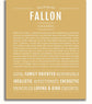 Fallon Personalized Name Meaning Art Prints – Name Stories
