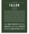 Fallon Personalized Name Meaning Art Prints – Name Stories