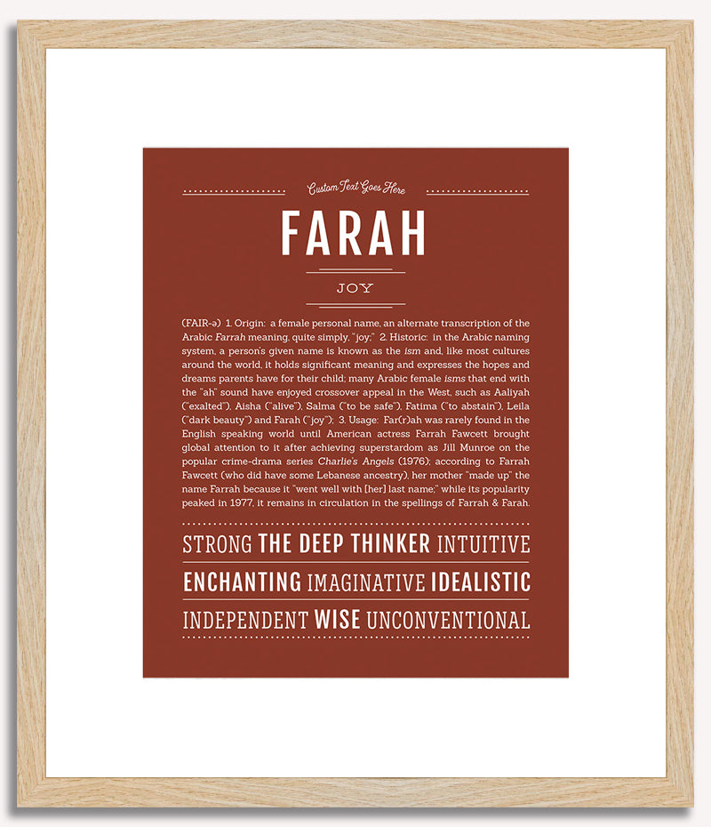 Farah | Name Art Print