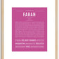 Farah | Name Art Print