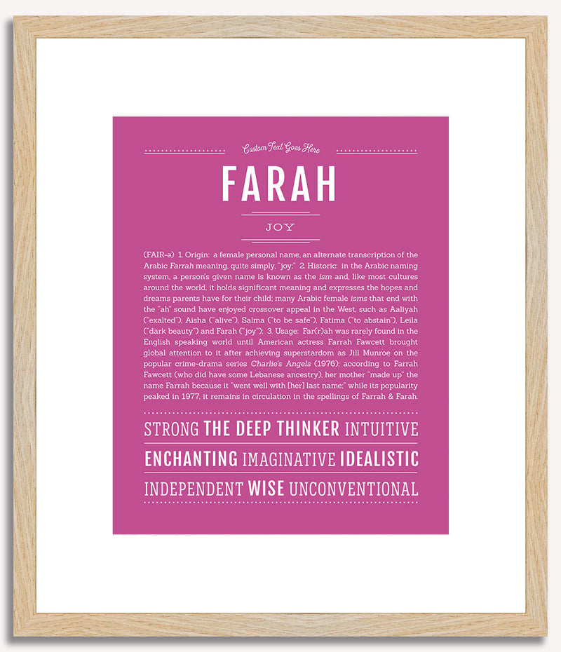 Farah | Name Art Print