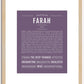 Farah | Name Art Print