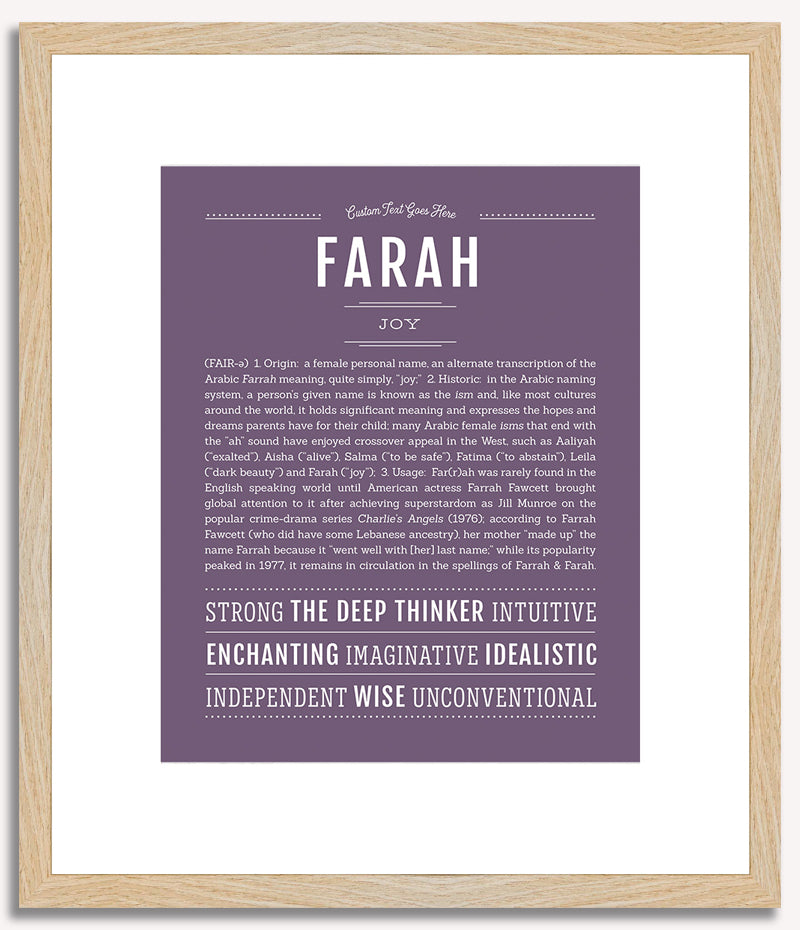 Farah | Name Art Print