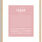 Farah | Name Art Print