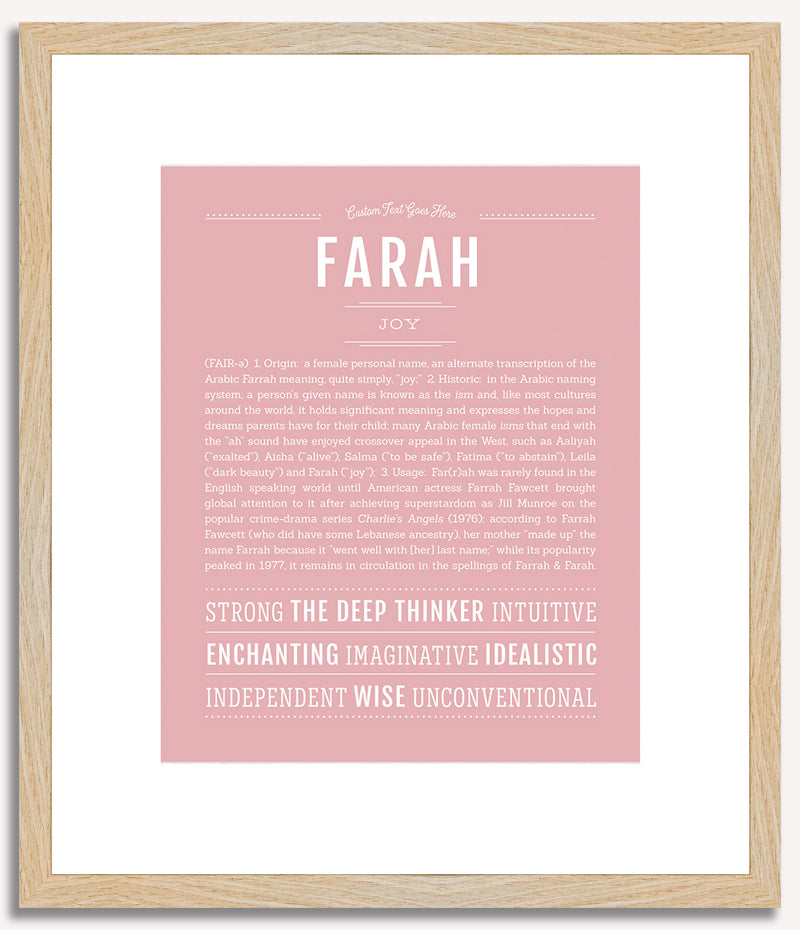 Farah | Name Art Print