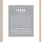 Farah | Name Art Print