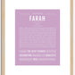 Farah | Name Art Print