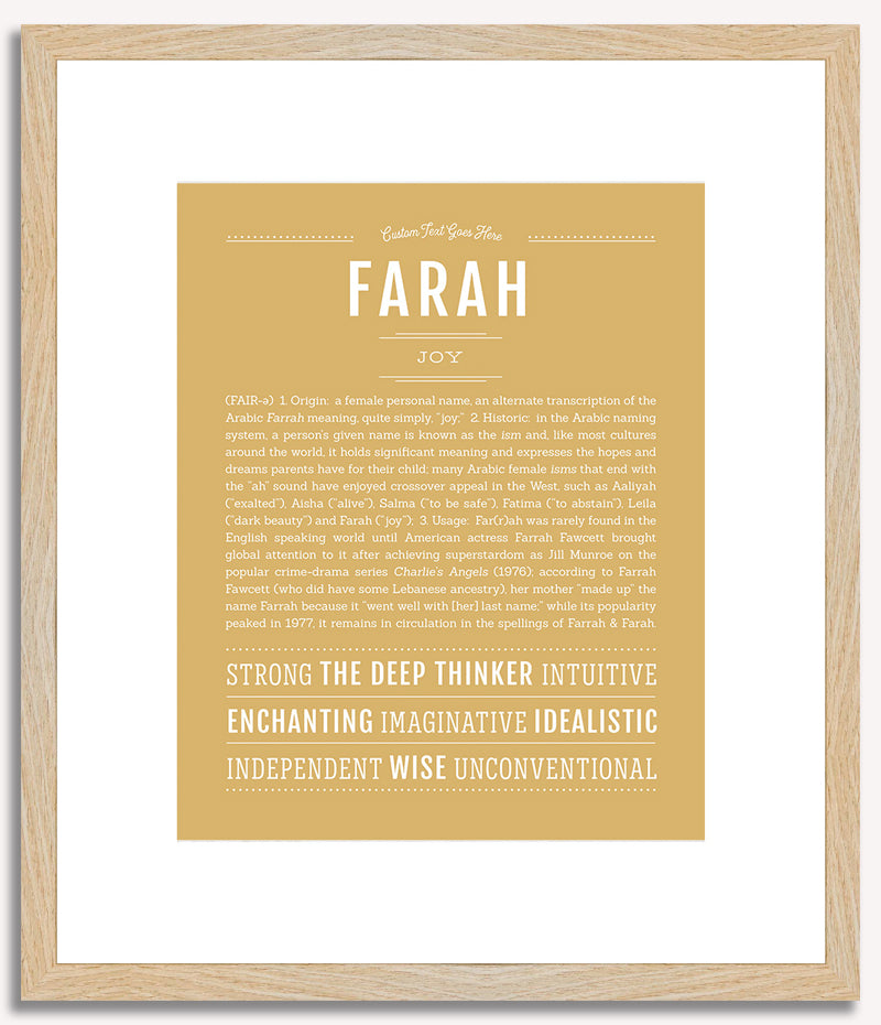 Farah | Name Art Print