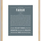 Farah | Name Art Print