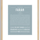 Farah | Name Art Print