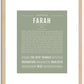 Farah | Name Art Print