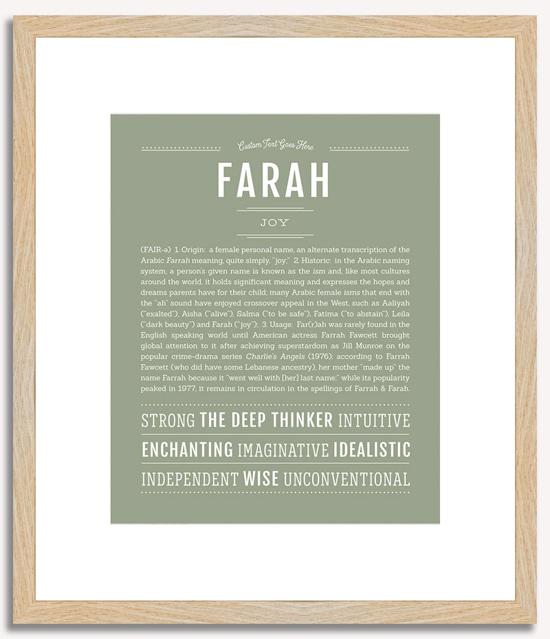 Farah | Name Art Print