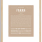 Farah | Name Art Print