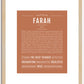 Farah | Name Art Print