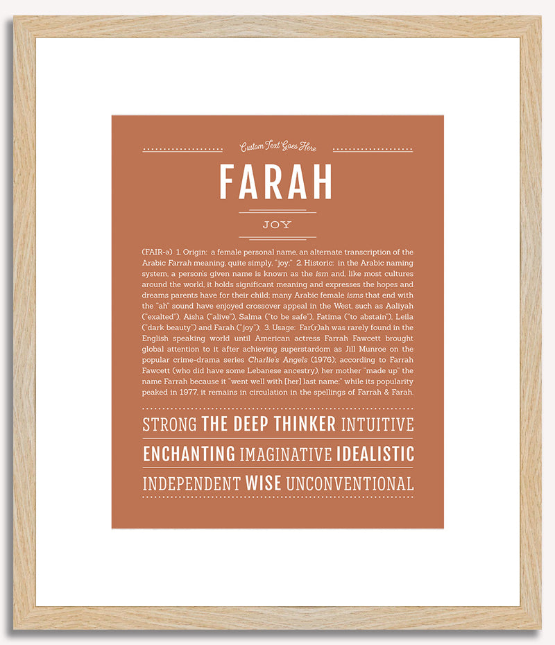 Farah | Name Art Print