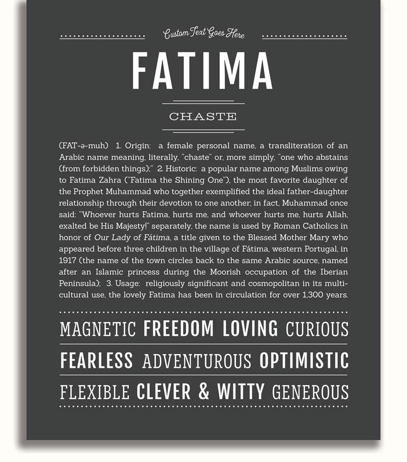 Fatima | Name Art Print – Name Stories