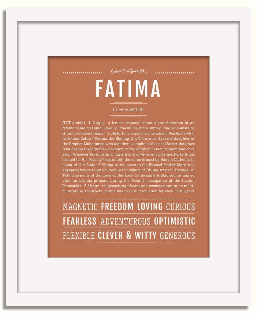 Frame Options | Terra Cotta | White Frame, Matted