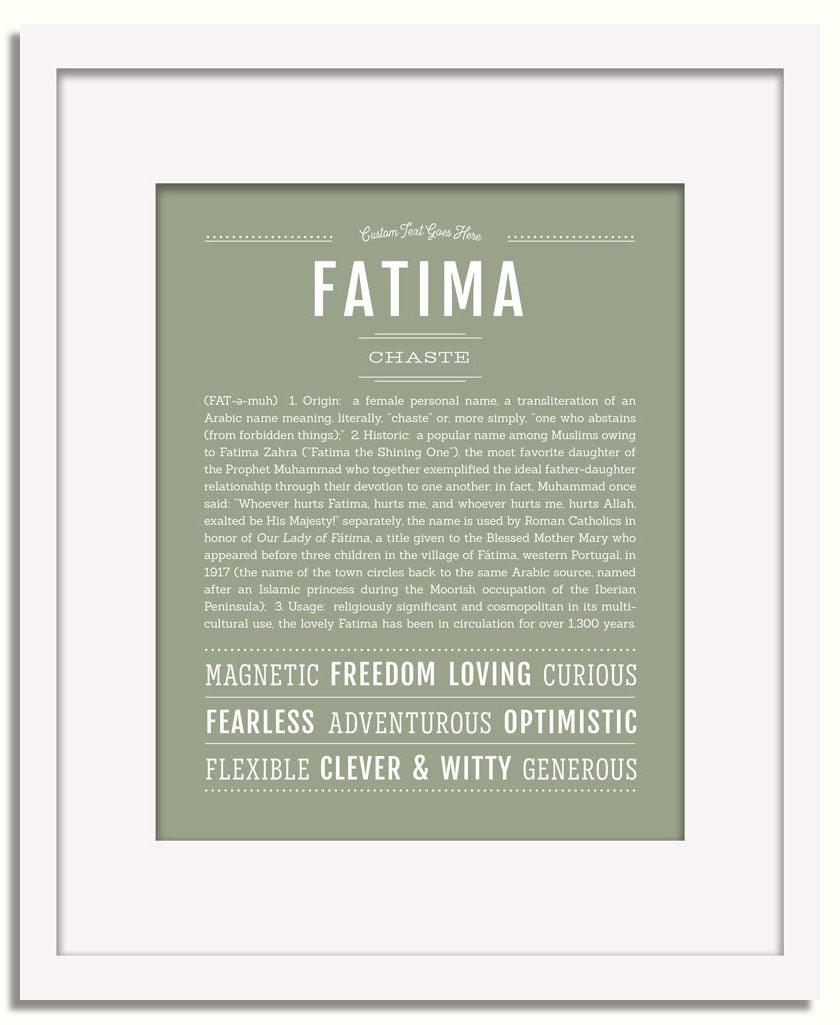 Frame Options | Sage | White Frame, Matted