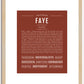 Faye | Name Art Print