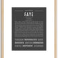 Faye | Name Art Print