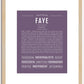 Faye | Name Art Print