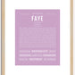 Faye | Name Art Print